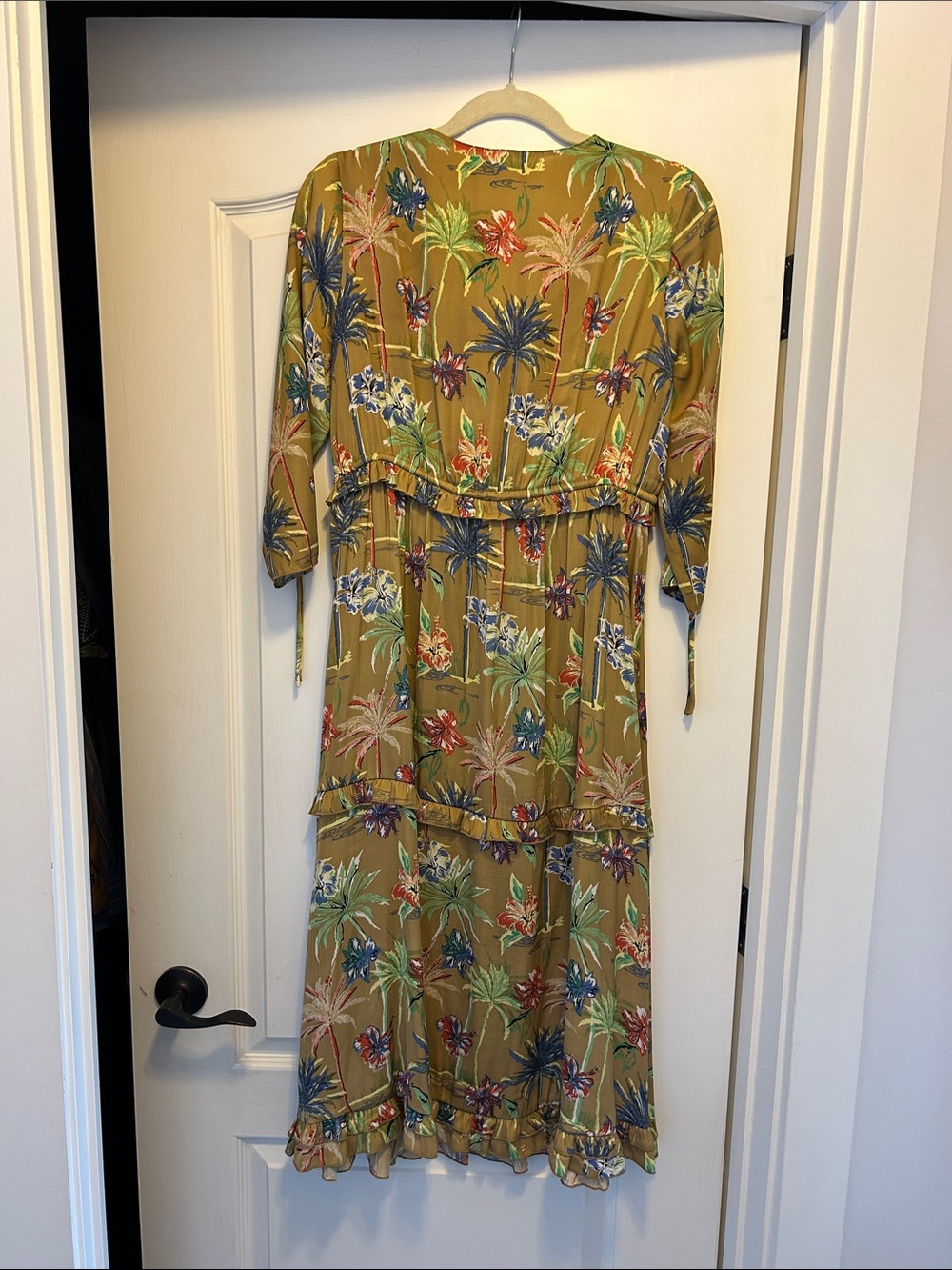 Scotch & Soda Dark Khaki Tropical-Print Dress - Picture 2 of 6